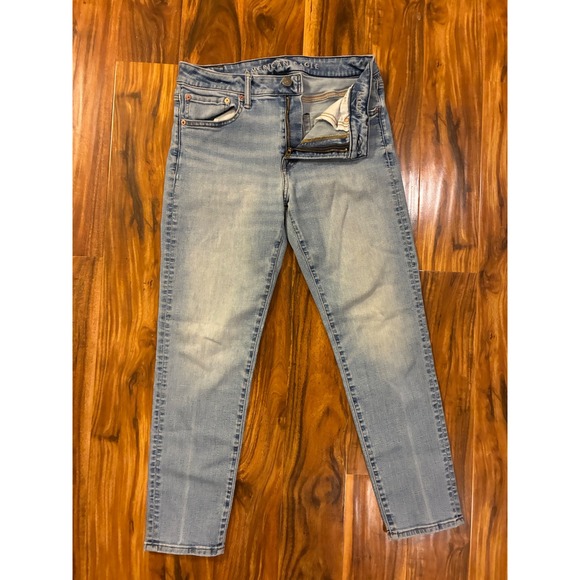 American Eagle Outfitters Other - American Eagle Slim Light Wash Denim Jeans 31x30 Blue Cotton Blend Stretch